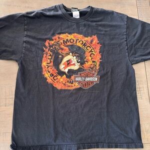 Harley-Davidson Black T-Shirt with Taz Graphic